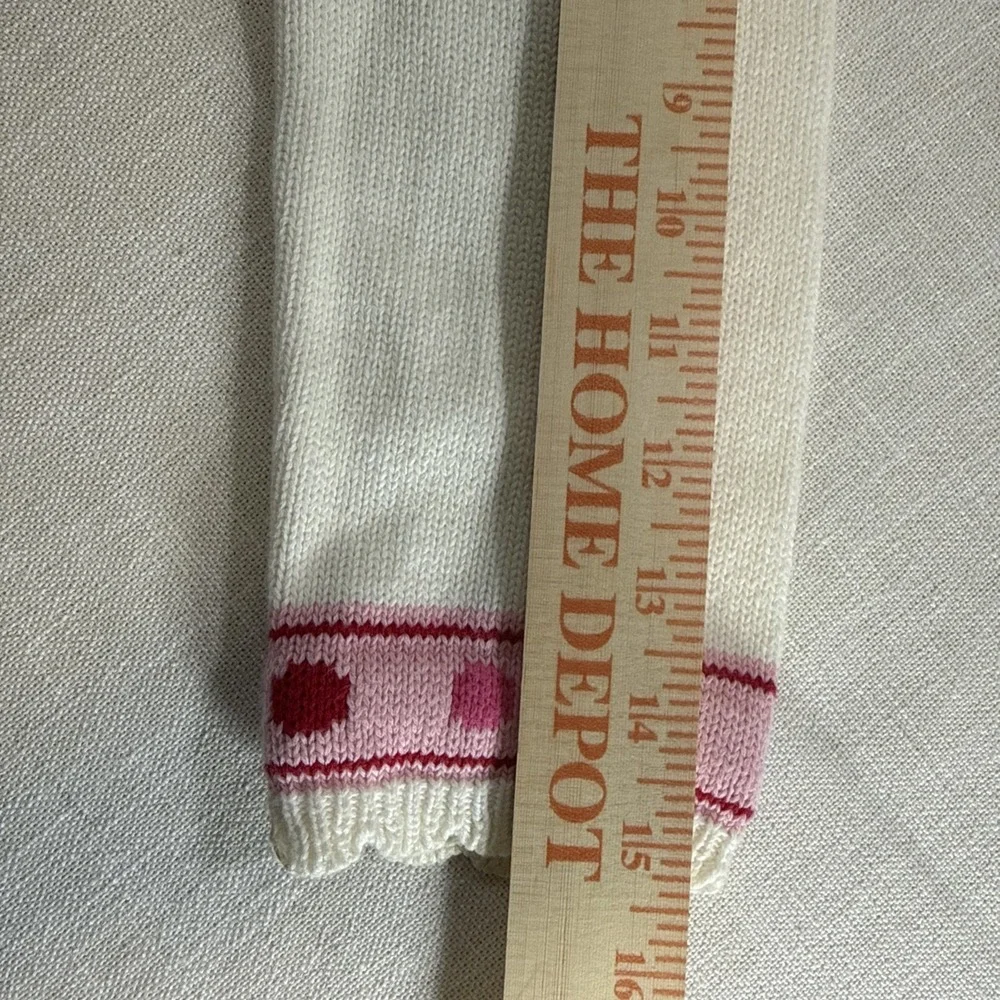 Gymboree Cardigan Sweater‎ Girls 5T Ivory Pink Polka Dot Knit Cottagecore